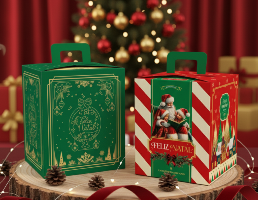 Caixa para Panetone natalina