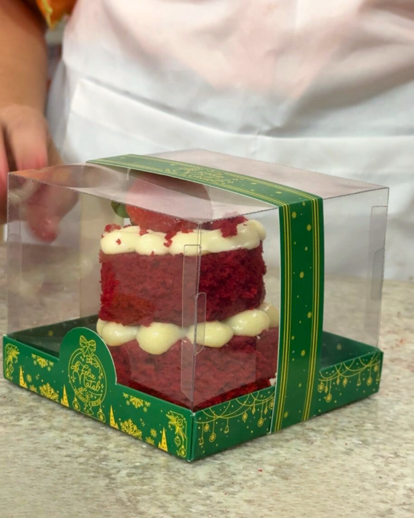 Receita de Natal em embalagem natalina.