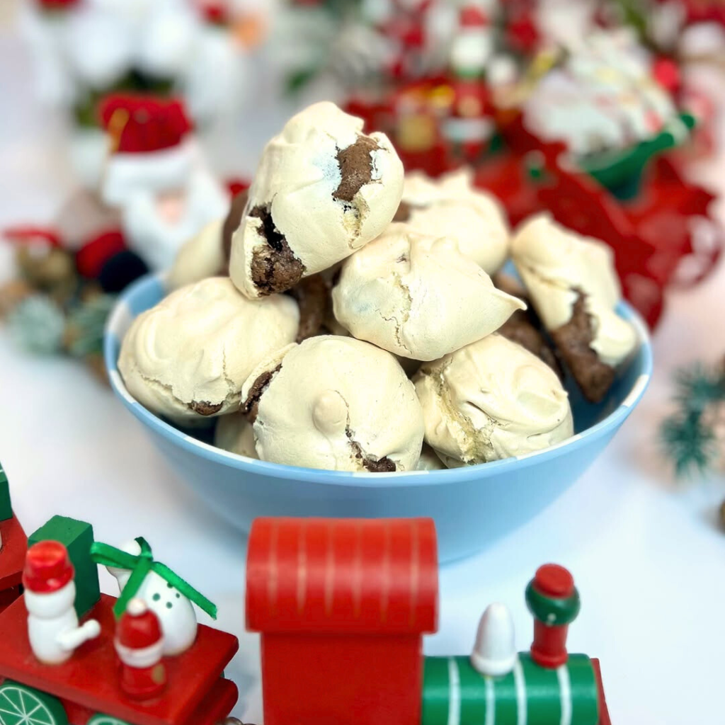 Receita de suspiro cookie para o Natal