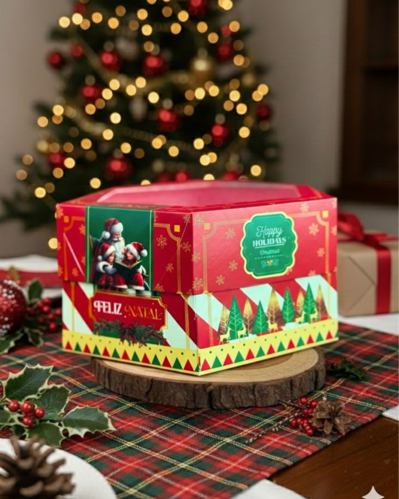 embalagem de Natal para confeiterias e lojistas