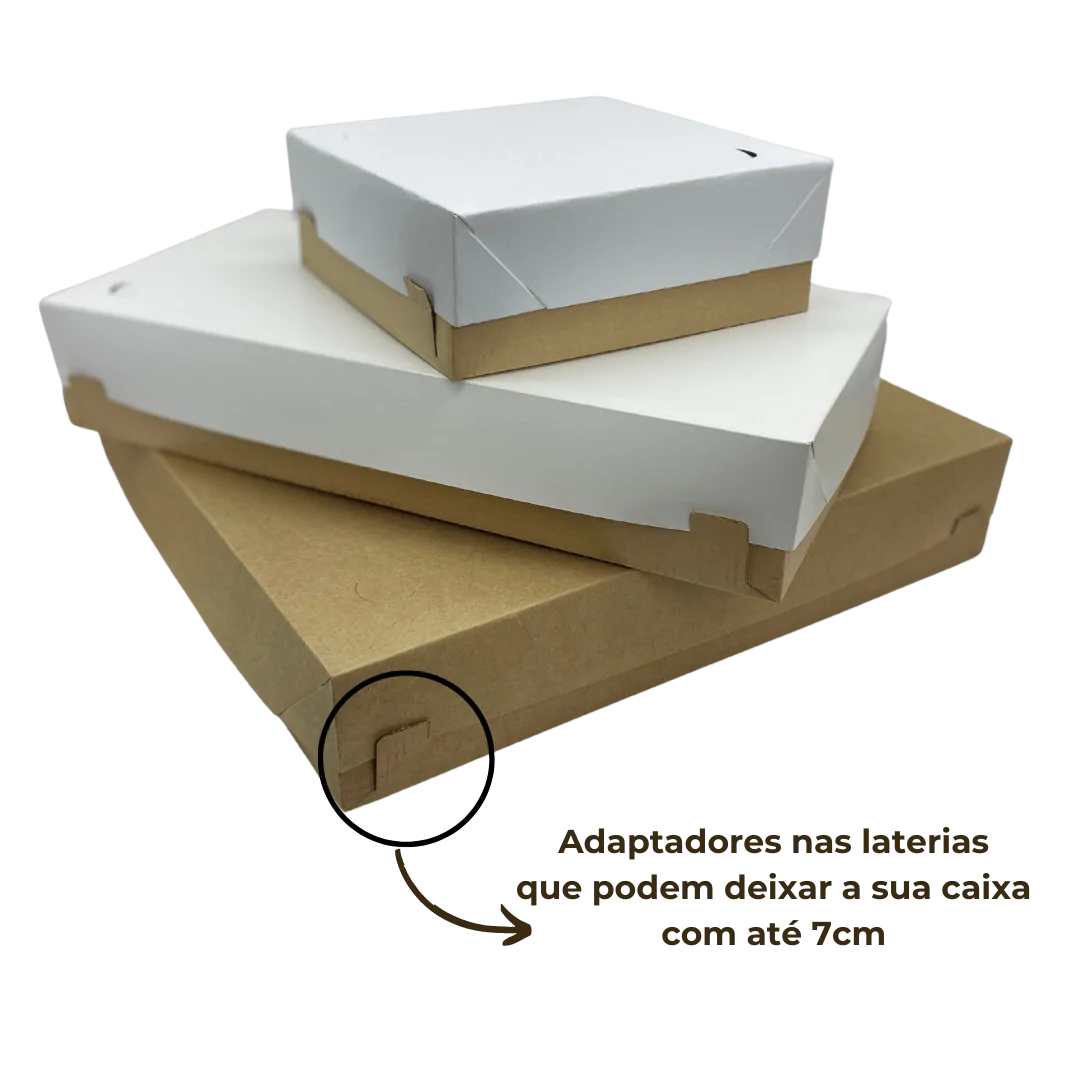 Adaptadores nas laterias que podem deixar a sua caixa com até 7cm